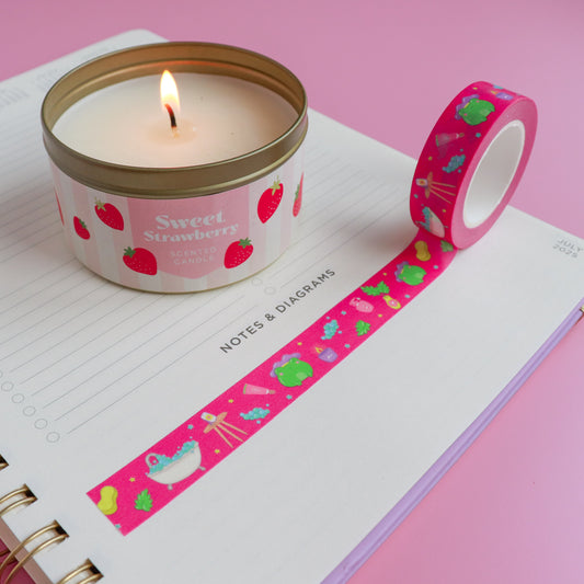 A Bubble Bath & a Podcast Washi Tape