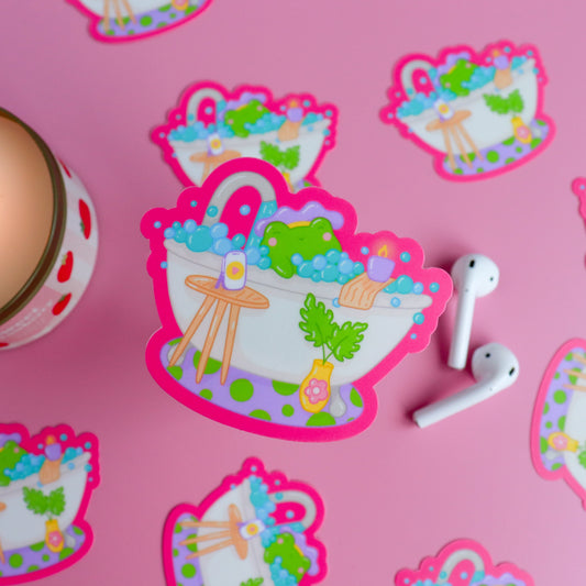 A Bubble Bath & a Podcast Sticker