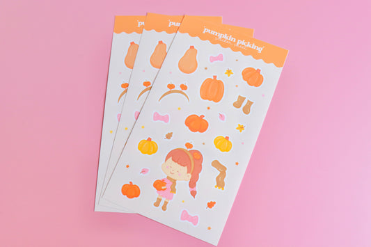 Pumpkin Picking Sticker Sheet