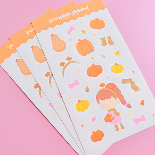 Pumpkin Picking Sticker Sheet
