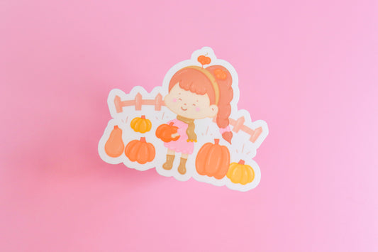 Pumpkin Picking Sticker