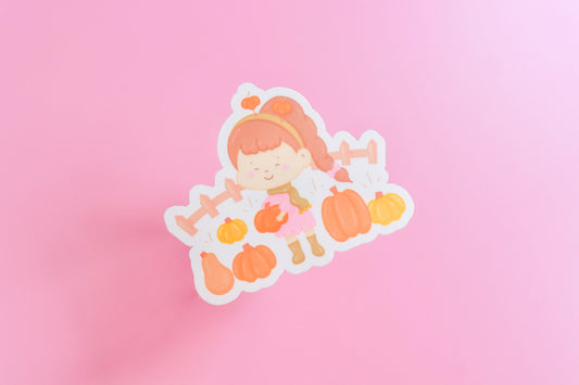 Pumpkin Picking Sticker