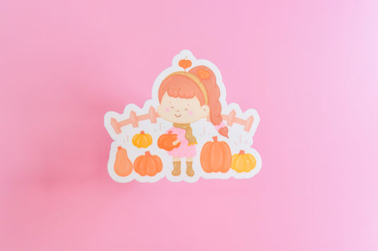 Pumpkin Picking Sticker