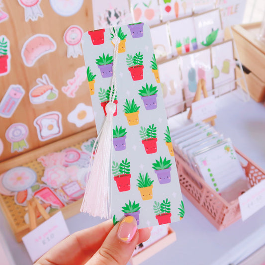 Smiley Plant Tassel Bookmark