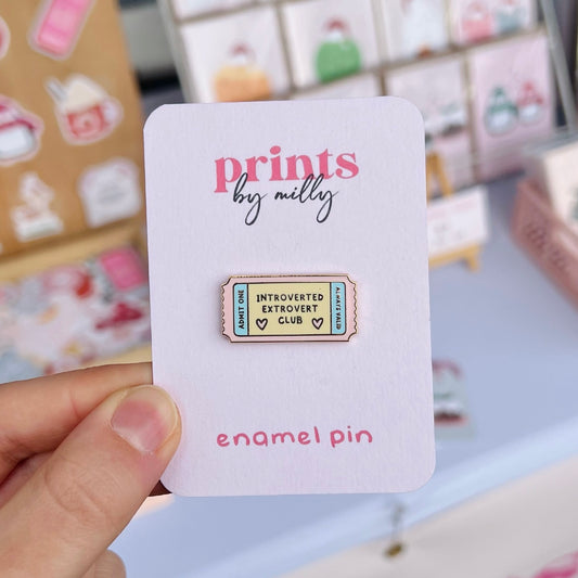 Introverted Extrovert Club Enamel Pin