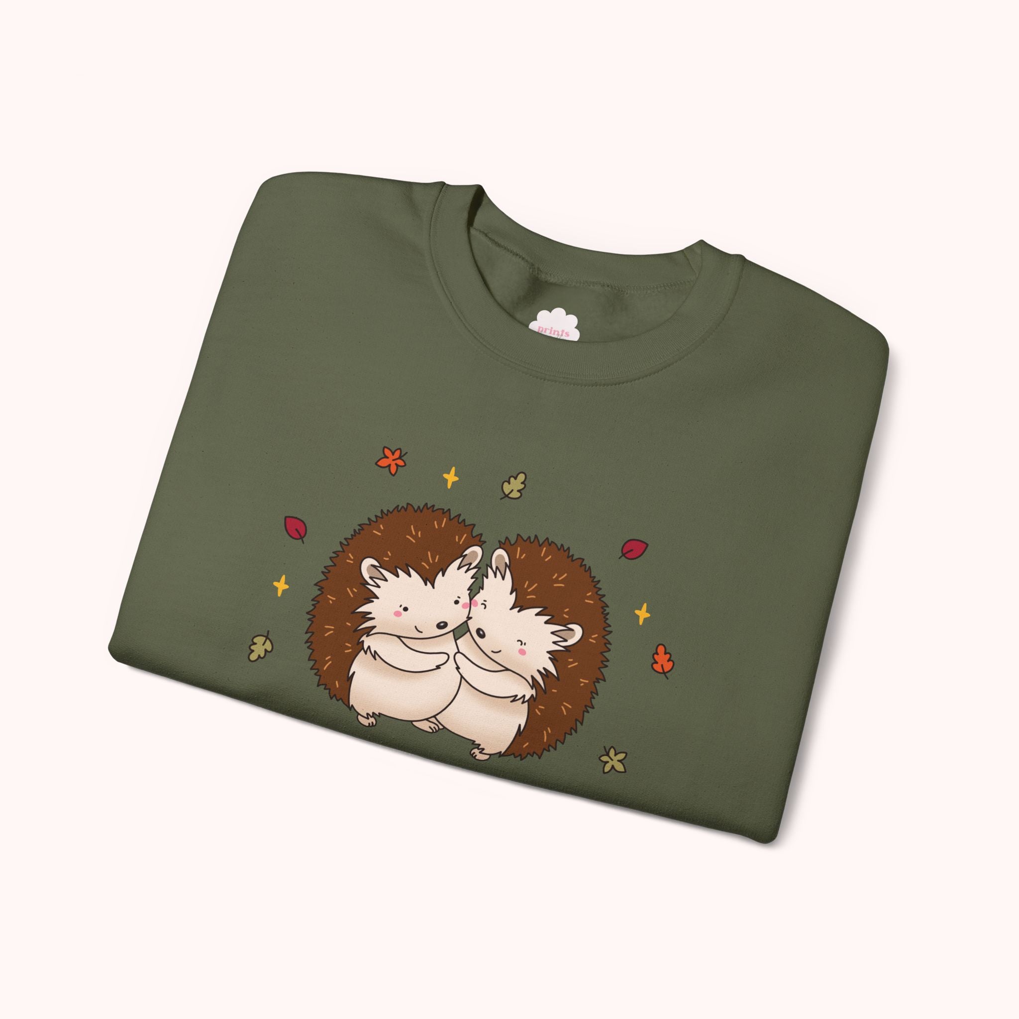 Autumn Leaves & Hedgehugs Please Crewneck Sweatshirt