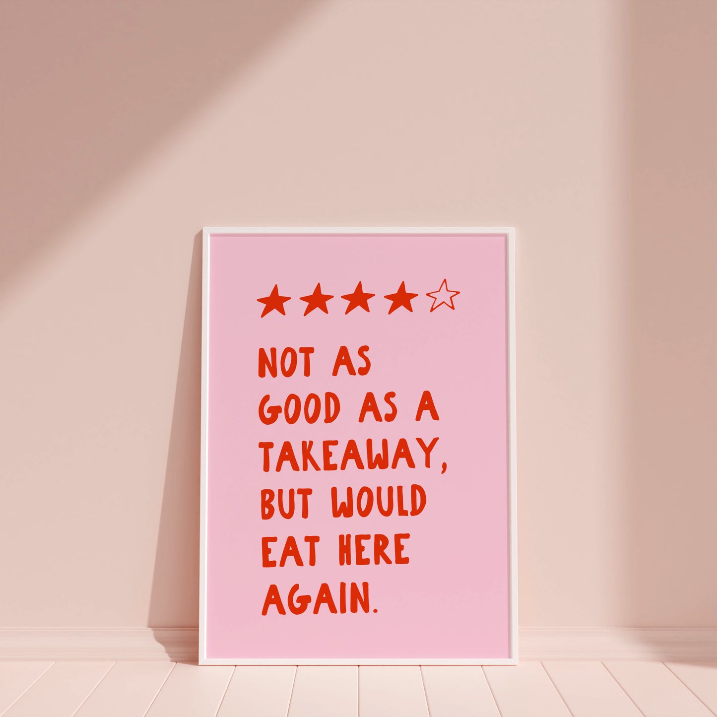 Funny Kitchen Review Wall Art Print