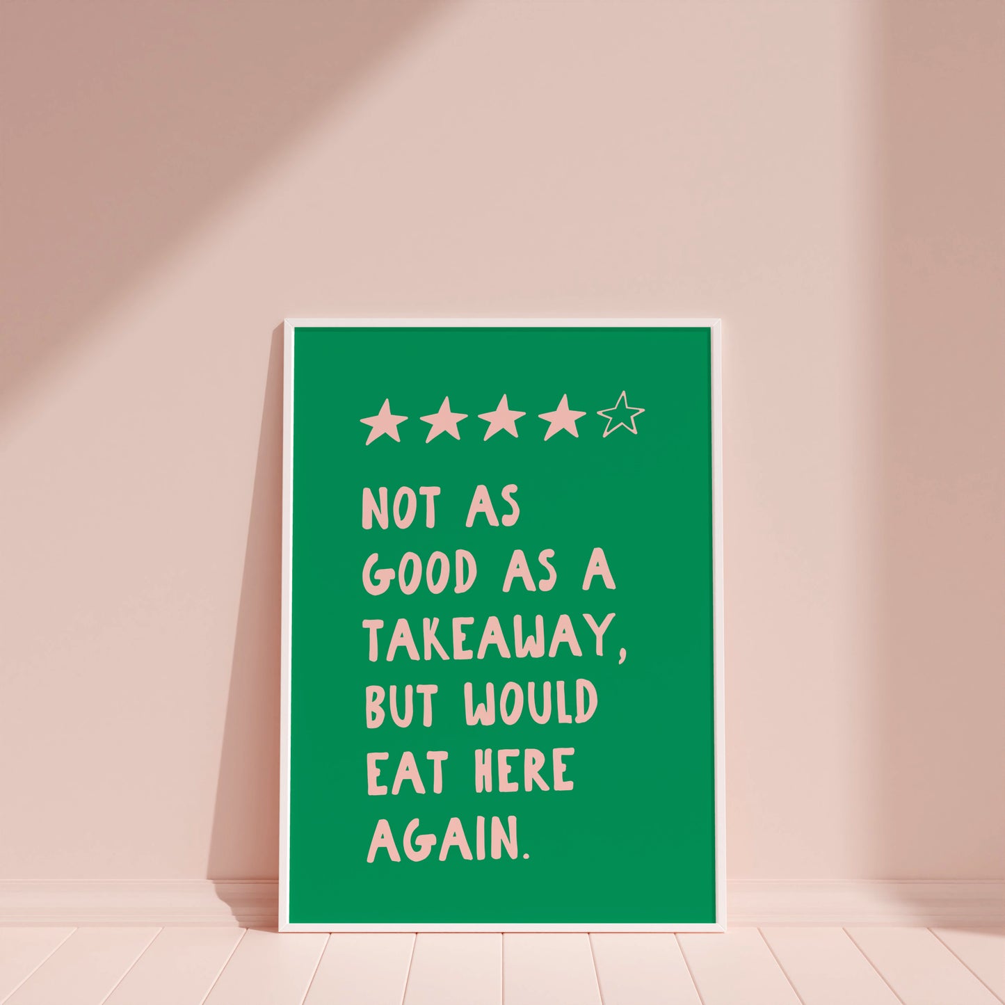 Funny Kitchen Review Wall Art Print