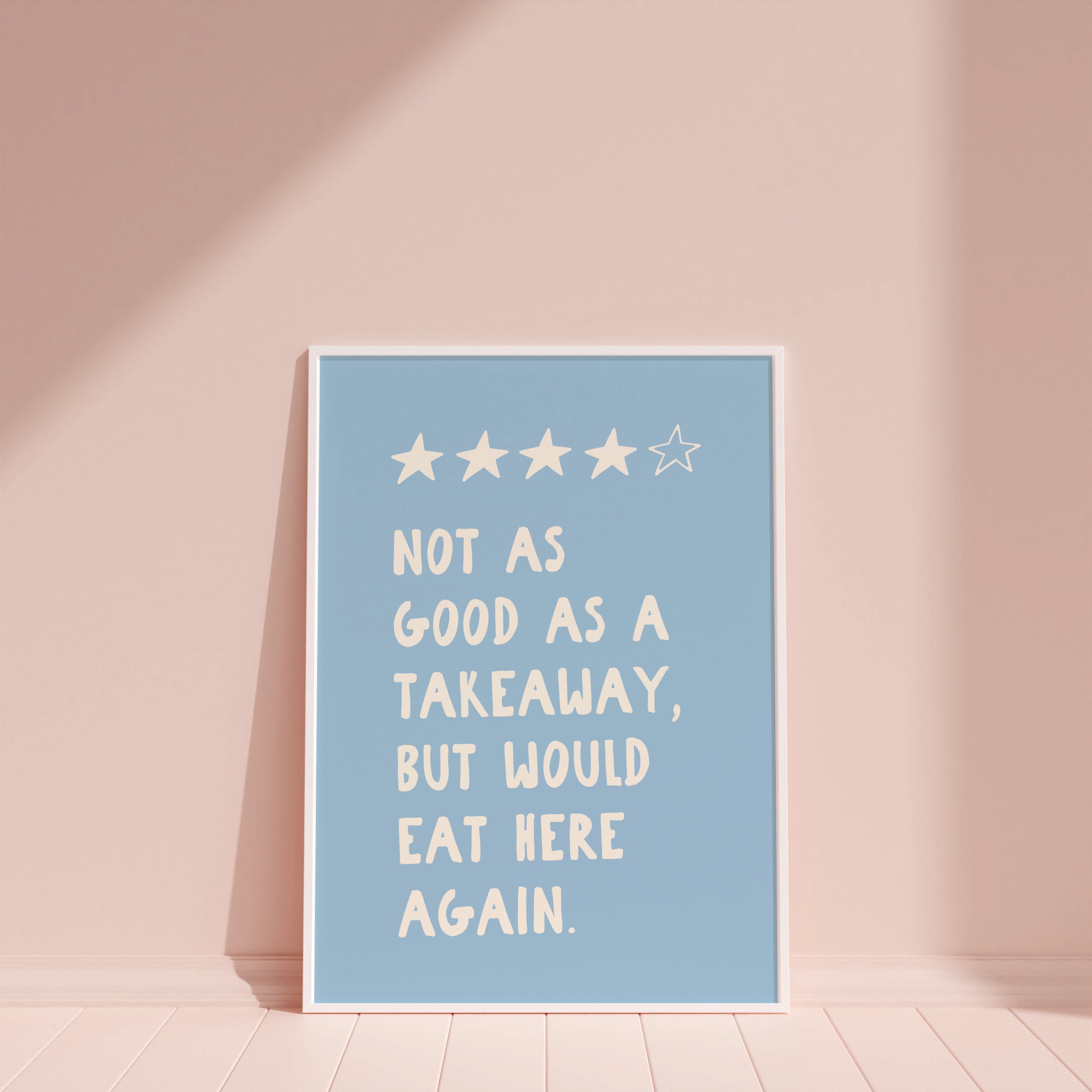 Funny Kitchen Review Wall Art Print