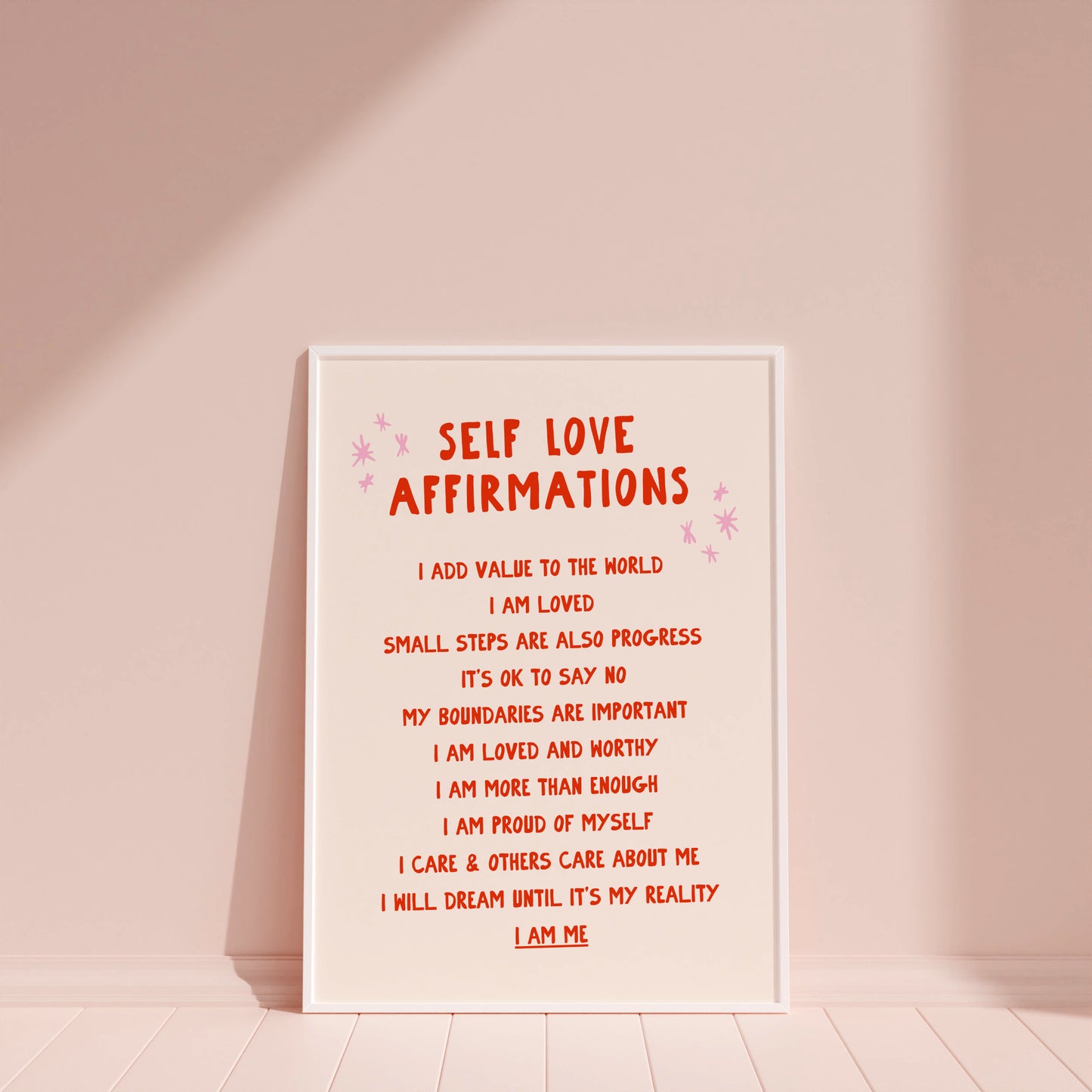 Self Love Affirmations Wall Art Print (New)