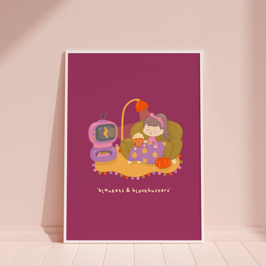 Blankets & Blockbusters Wall Art Print