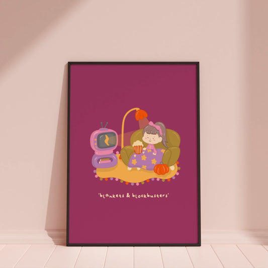 Blankets & Blockbusters Wall Art Print