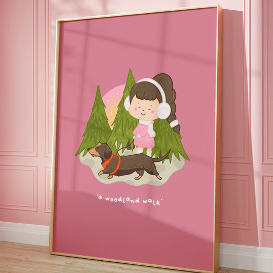 A Woodland Walk Wall Art Print
