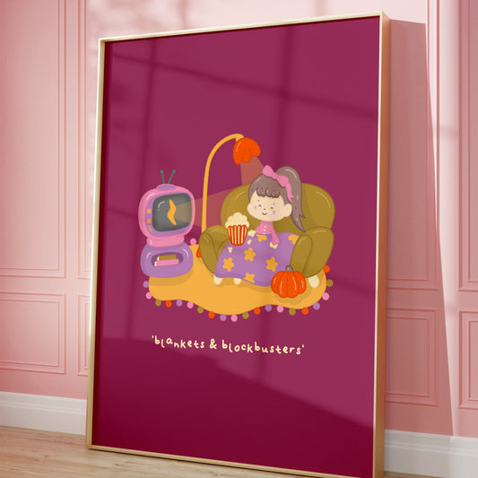 Blankets & Blockbusters Wall Art Print