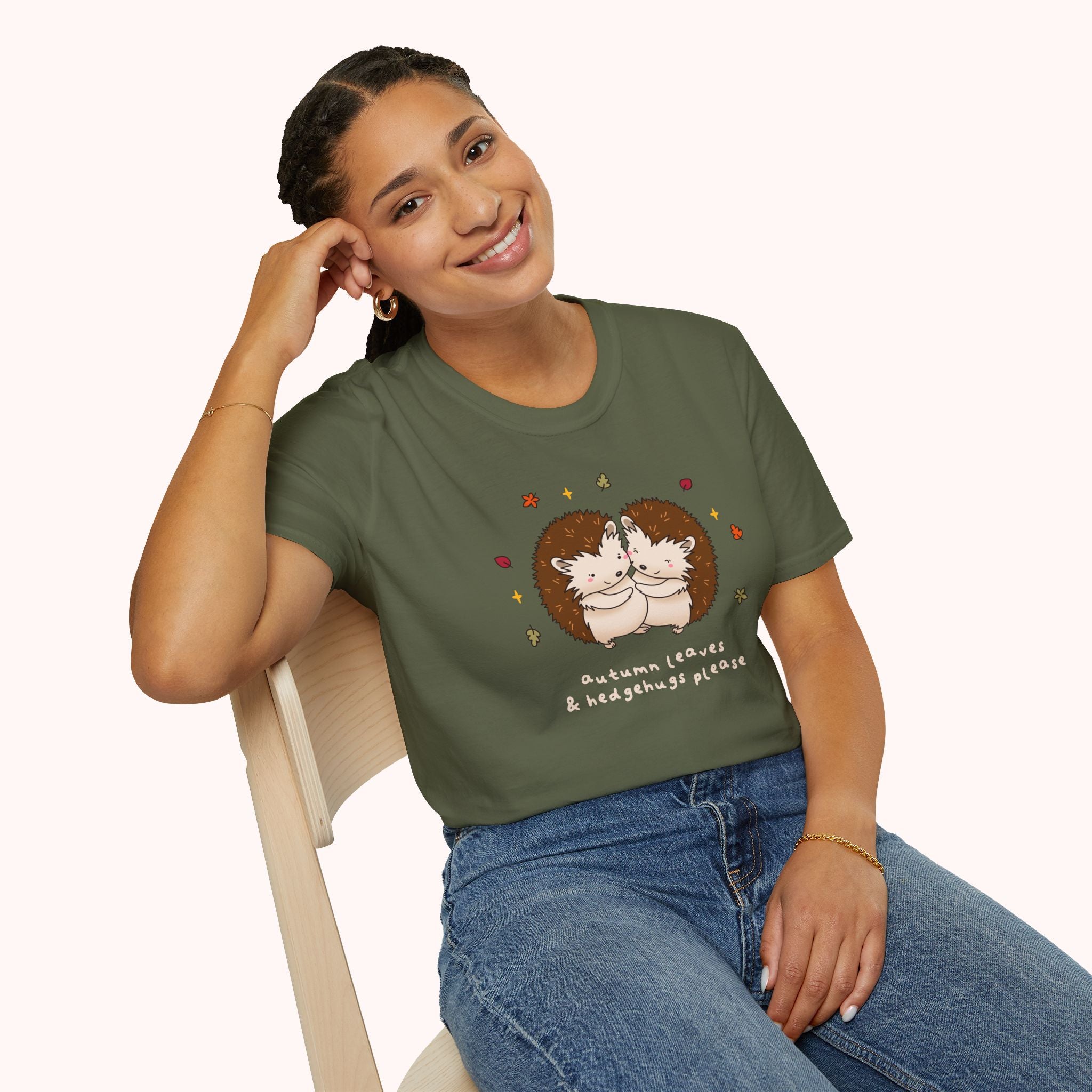 Autumn Leaves & Hedgehugs Please T-Shirt