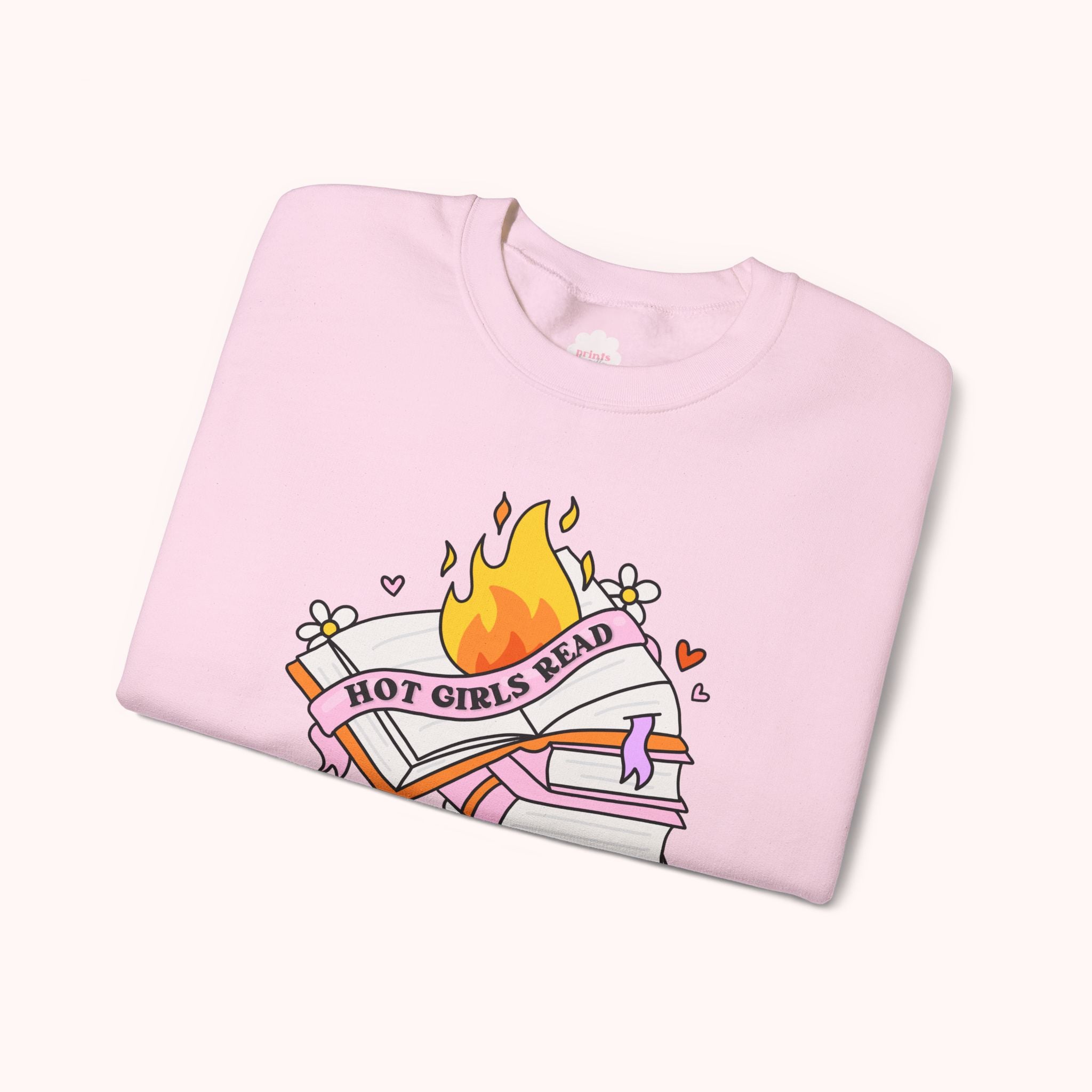 Hot Girls Read Crewneck Sweatshirt