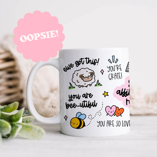 SECONDS Self Love Affirmations Mug - 50% off!