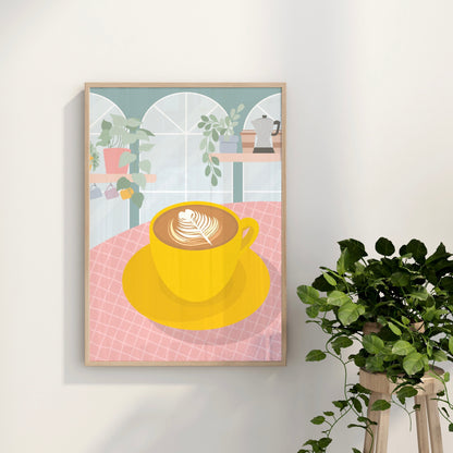 Cosy Coffee Shop Wall Art Print