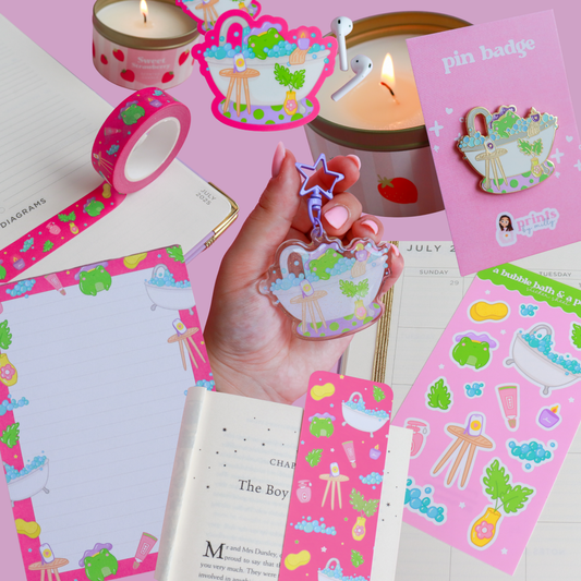 A Bubble Bath & A Podcast Stationery Bundle - The Self-Care Lover’s Dream Gift