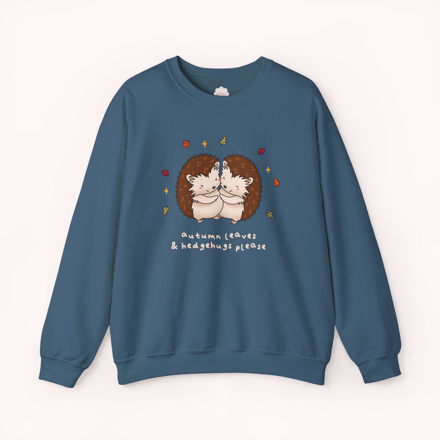 Autumn Leaves & Hedgehugs Please Crewneck Sweatshirt