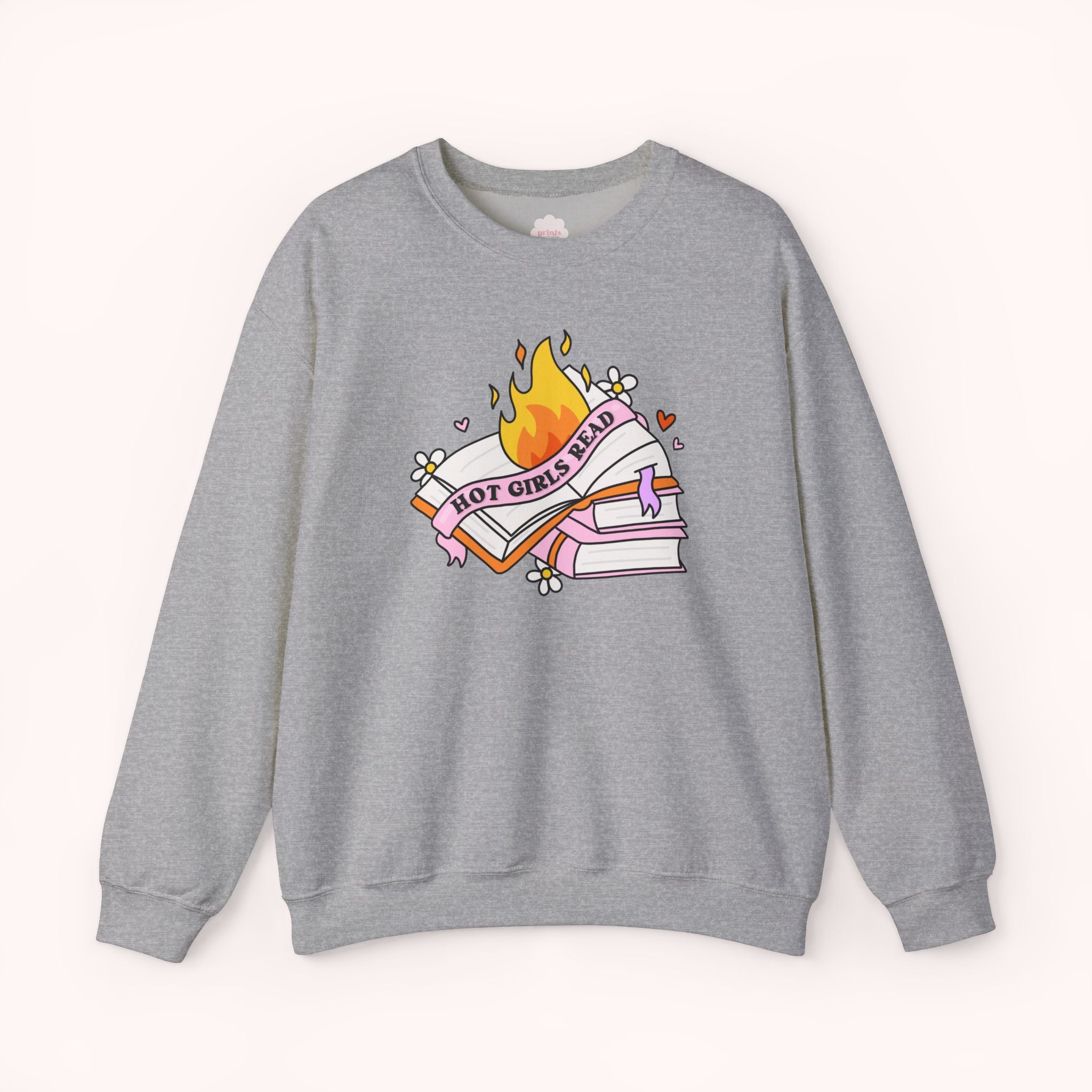 Hot Girls Read Crewneck Sweatshirt