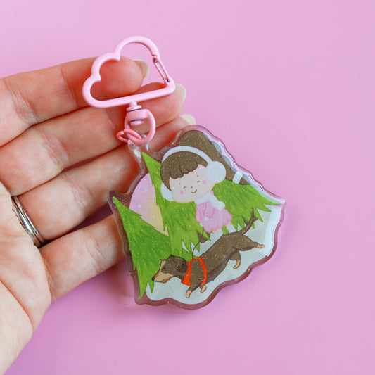 A Woodland Walk Acrylic Keyring