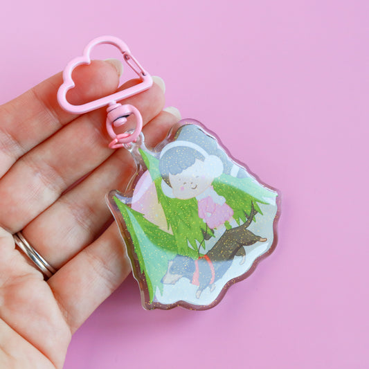 A Woodland Walk Acrylic Keyring