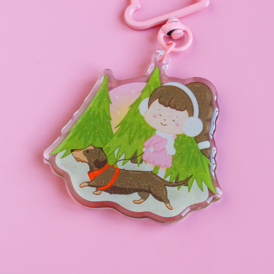A Woodland Walk Acrylic Keyring