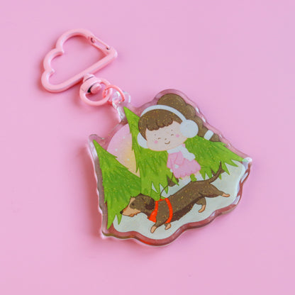 A Woodland Walk Acrylic Keyring