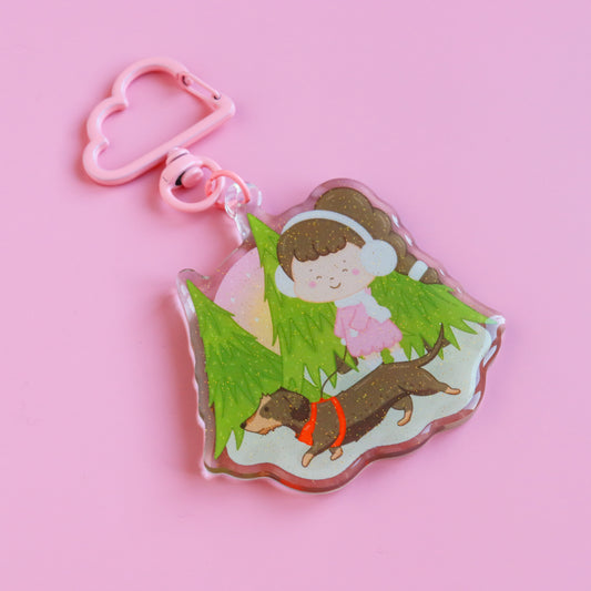 A Woodland Walk Acrylic Keyring
