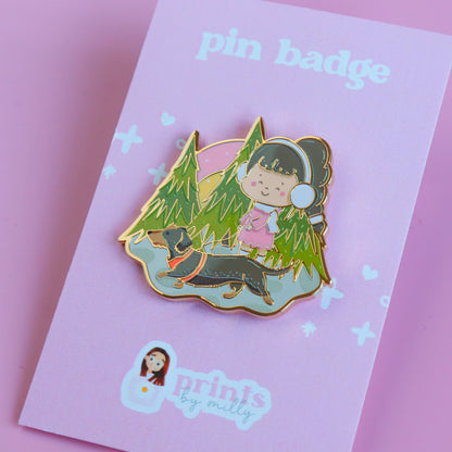 A Woodland Walk Enamel Pin