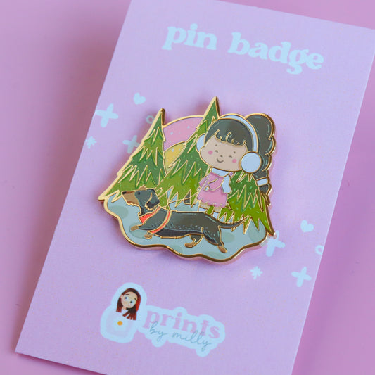 A Woodland Walk Enamel Pin