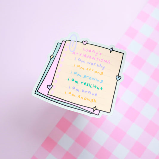 Today's Affirmations Sticker