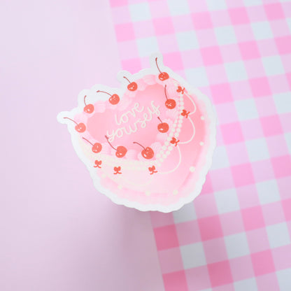 Love Yourself Vintage Cake Sticker