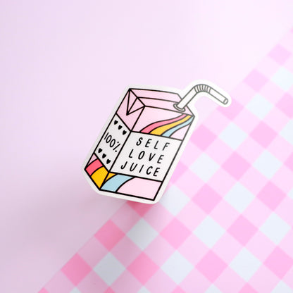 Self Love Juice Box Sticker