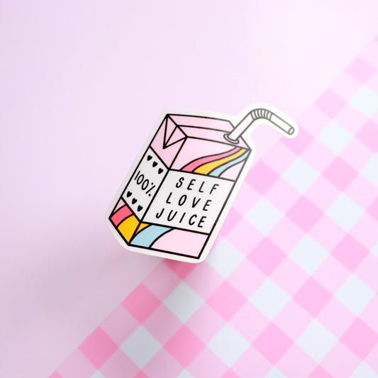 Self Love Juice Box Sticker