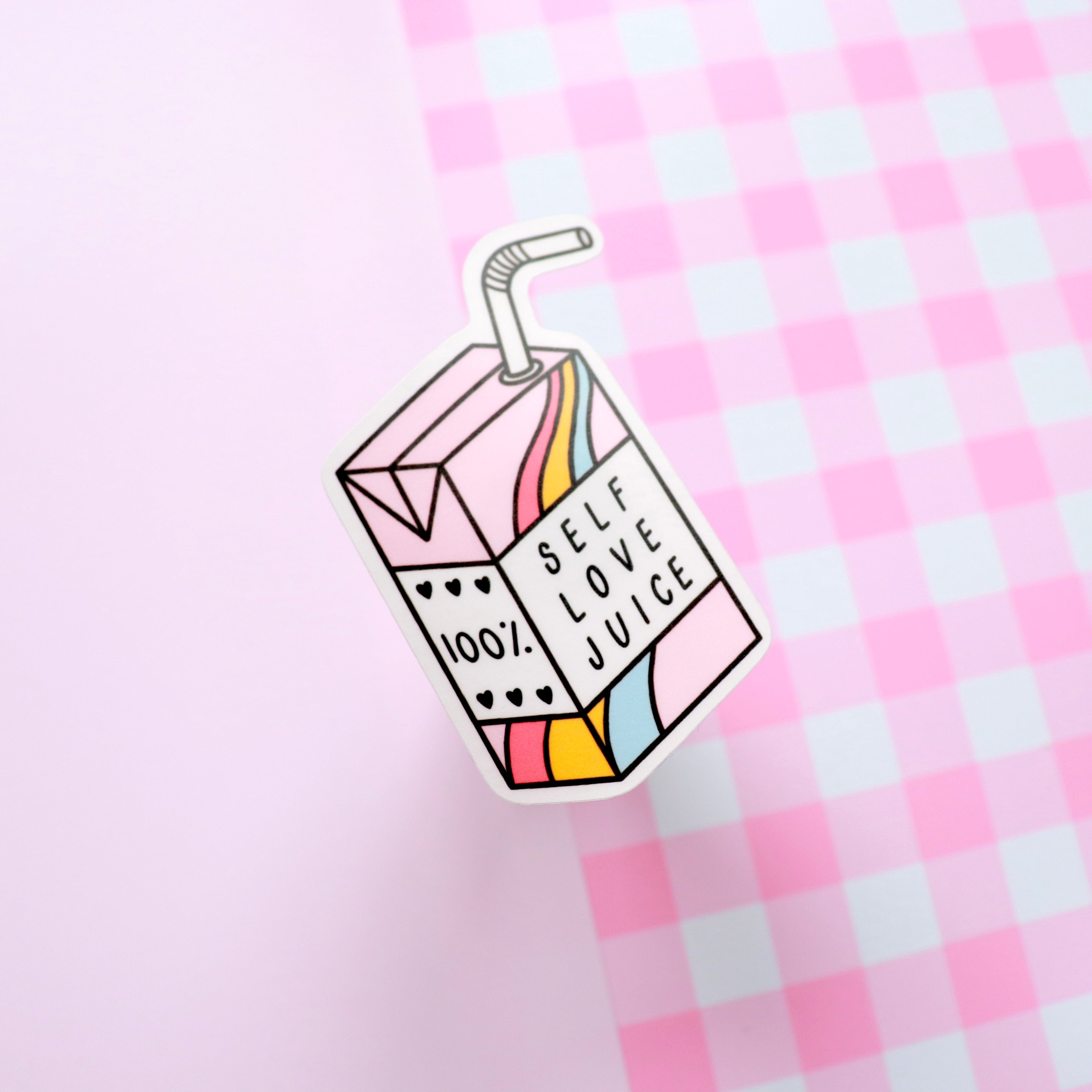 Self Love Juice Box Sticker