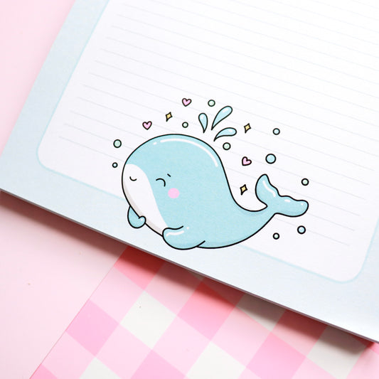 Over-Whale-Med A5 Lined Notepad