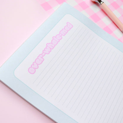 Over-Whale-Med A5 Lined Notepad