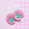 Cute Whale Car Coasters (Set of 2)