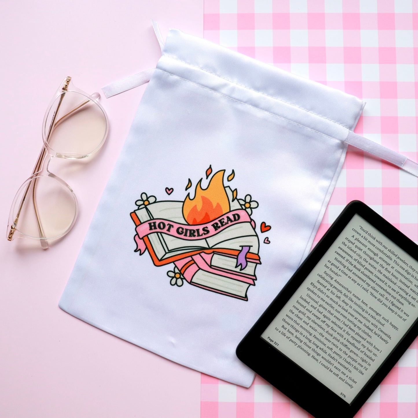 Hot Girls Read Kindle / Small Book Sleeve