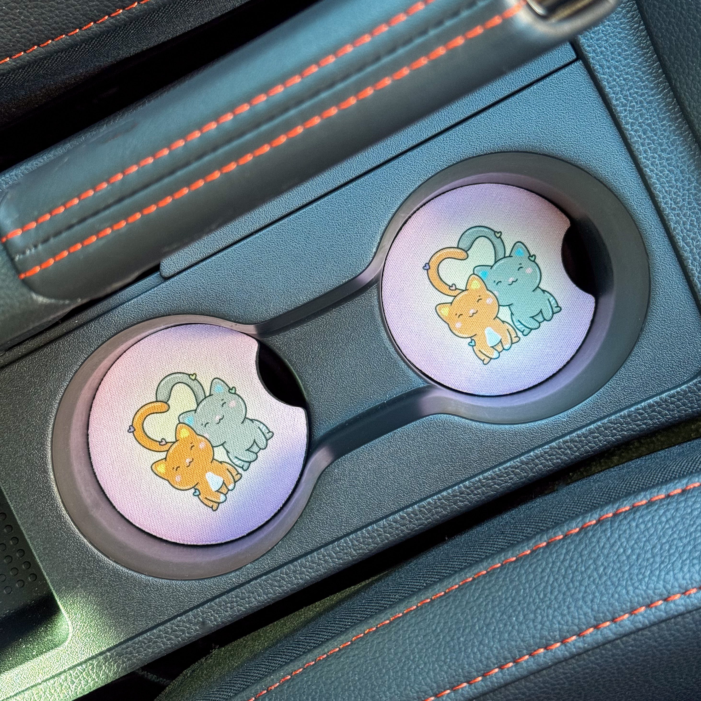 Kawaii Cats Car Coasters