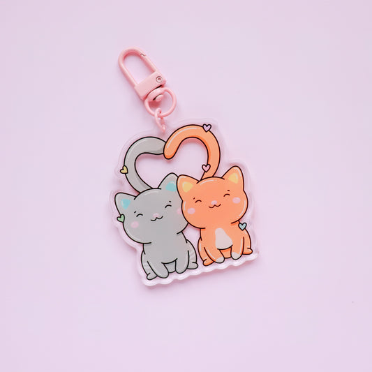 Kawaii Cats Acrylic Keyring