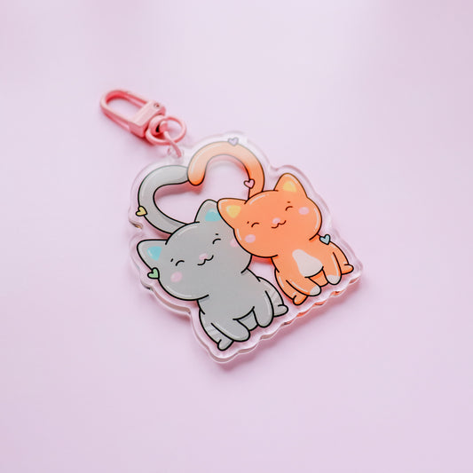 Kawaii Cats Acrylic Keyring