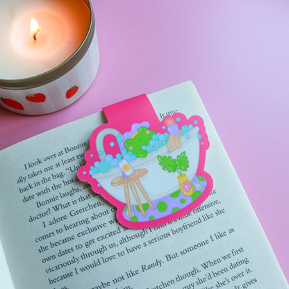 A Bubble Bath & a Podcast Magnetic Bookmark