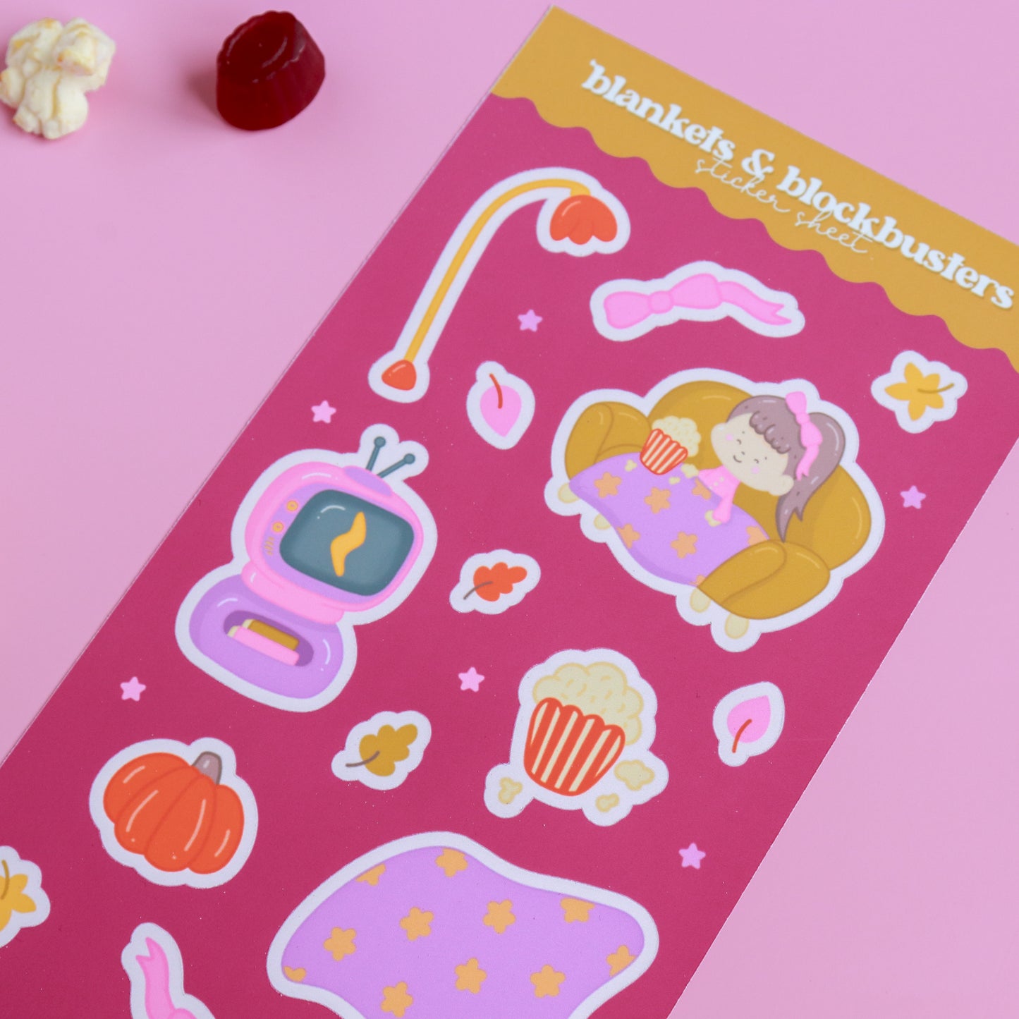 Blankets & Blockbusters Sticker Sheet