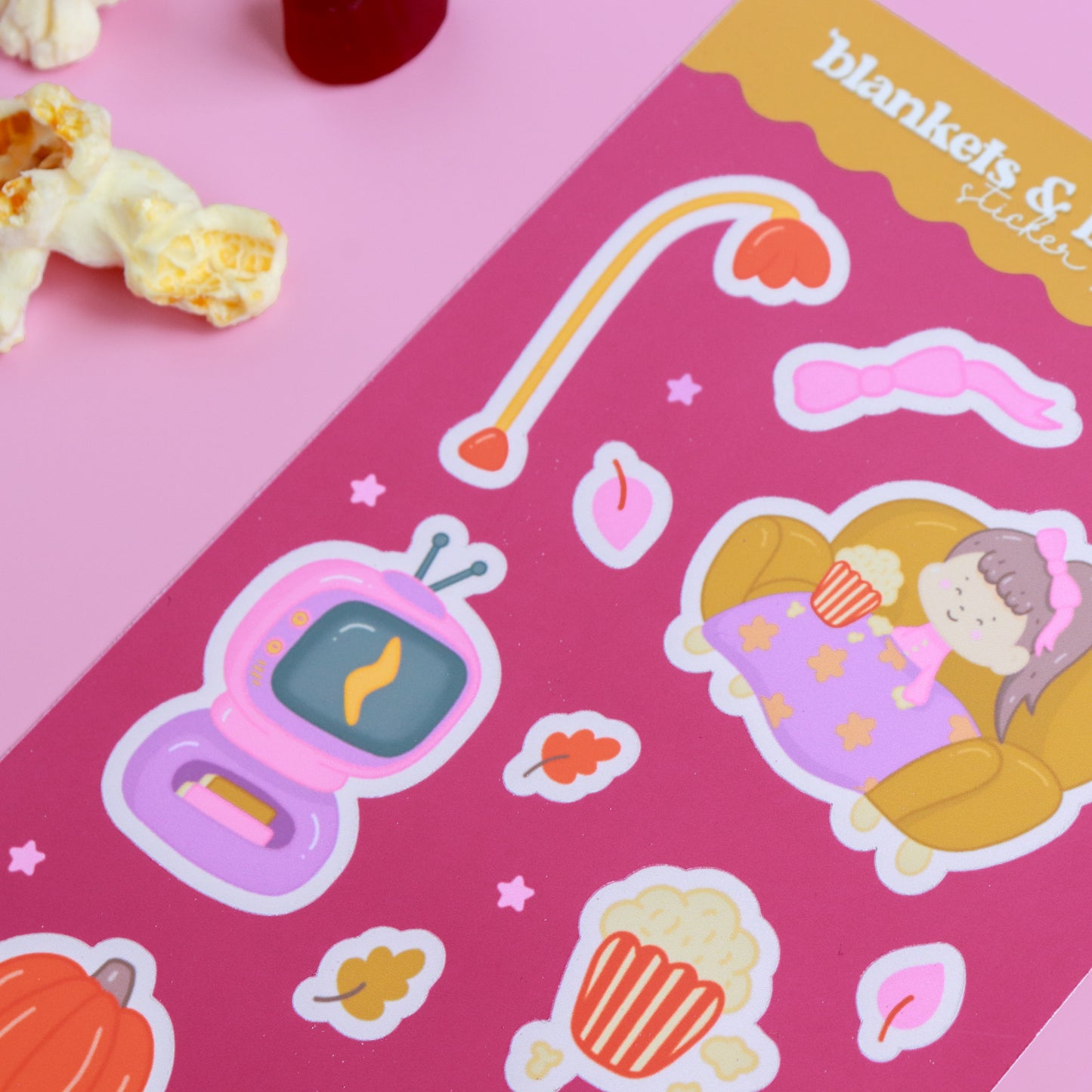 Blankets & Blockbusters Sticker Sheet