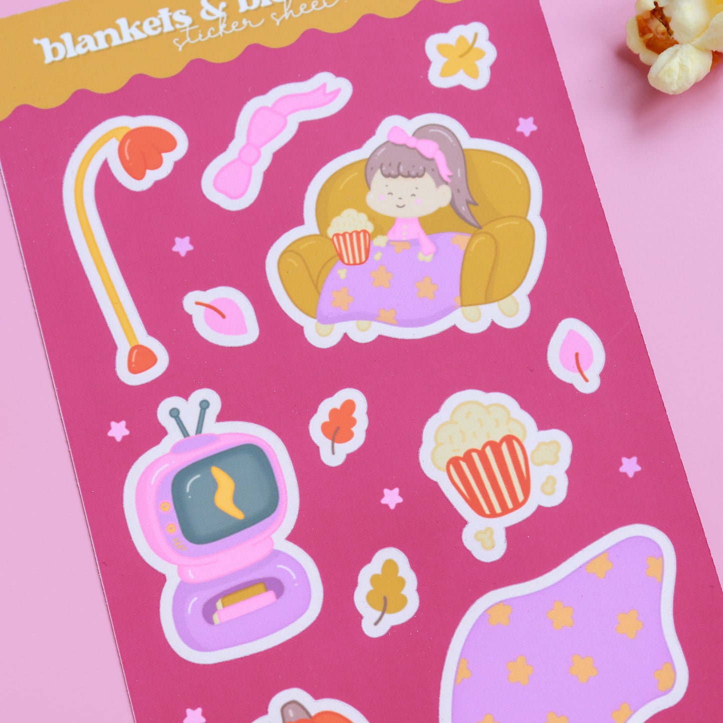 Blankets & Blockbusters Sticker Sheet
