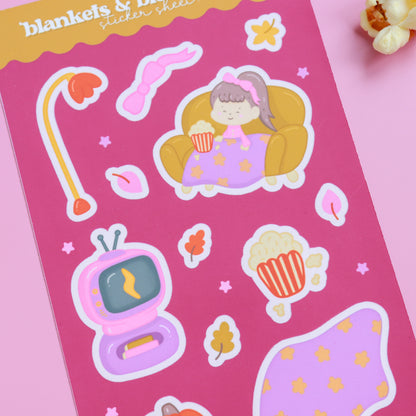 Blankets & Blockbusters Sticker Sheet