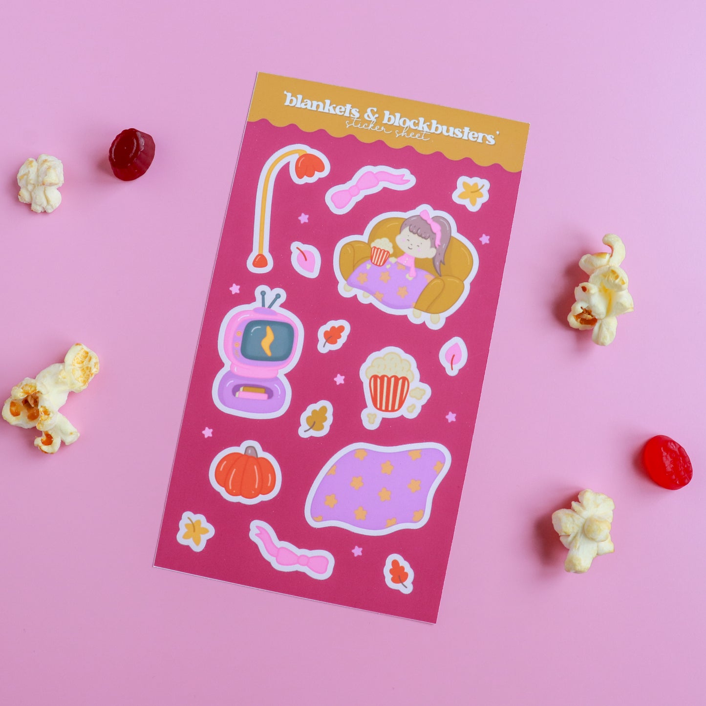 Blankets & Blockbusters Sticker Sheet